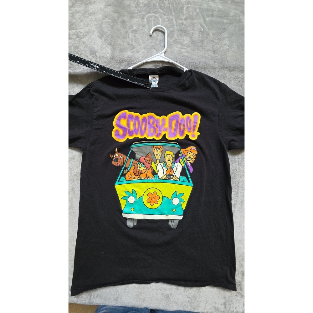 Scooby-Doo Mystery Machine Graphic T-Shirt Mens Medium Black Cartoon Tee
